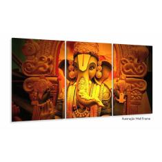 Quadro Decorativo Lord Ghanesha 120x60 3 pçs sala quarto