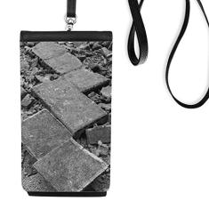 Bolsa de celular para fotografia de modelagem de material industrial, bolso preto