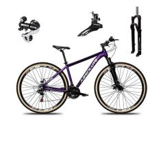 Bicicleta Aro 29 Absolute Nero 5 24v Câmbio Shimano Acera K7 Suspensão Trava Disco Pneus com Faixa-Unissex