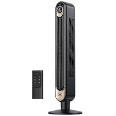 Ventilador de Torre Sem Lâminas com 4 Modos, 6 Velocidades, Silencioso, Temporizador de 12H, Display LED, Controle Remoto, 110V, Dreo, Preto e Dourado