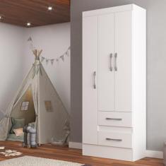 Guarda-roupa Infantil Tiana 3 Portas 2 Gavetas Branco