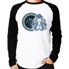 Camiseta Raglan Signo Virgem Astrologia Manga Longa - Foca na Moda, Br