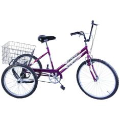 Bicicleta Triciclo Aro 26 cor Violeta-Unissex
