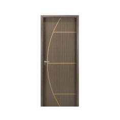 Kit Porta de Madeira Decorada 215x94cm com Batente de MDF Ultra 12cm G