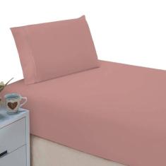 Jogo De Lençol Cama Solteiro 2 Peças 400 Fios C Elástico - Cores Lisas