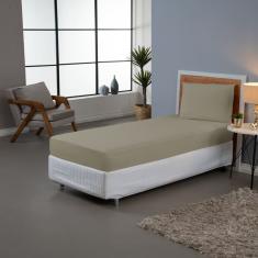 Jogo Lençol Solteiro 2 Peças Percal 140 Fios Liso Algodão