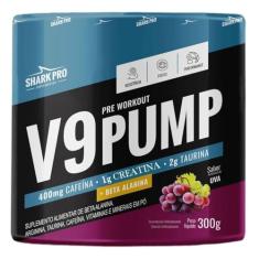 Sharkpro V9 Pump Pré Treino 300G Sabor Uva