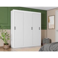 Guarda Roupa Casal Ambiente Cor2303044 Branco - Araplac
