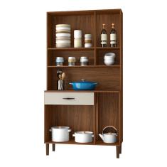 Armário De Cozinha Compacta 6 Portas E 1 Gaveta 90 Cm Gold Nogueira-off White - Pallazio