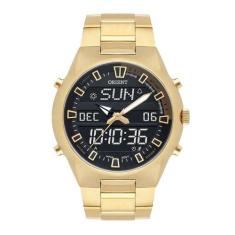 Relógio Orient Masculino Mgssa004 Pxkx Analógico E Digital Dourado