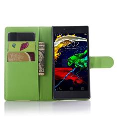 Capa carteira para Lenovo P70, carteira flip de couro PU premium com compartimento para cartão, suporte e fecho magnético [capa interna à prova de choque de TPU] Compatível com Lenovo P70