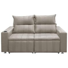 Sofá Retrátil e Reclinável Madri 2L. 160cm C/Molas - Veludo - Star Con