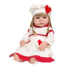 Bebê Estilo Reborn Menina Loira 100% Silicone Barata - Cegonha Reborn 