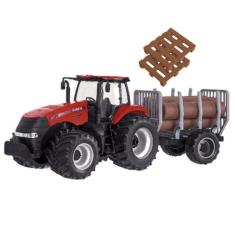 Trator de Brinquedo Case Magnum Implementos Tora 1/30 Menino - Usual B