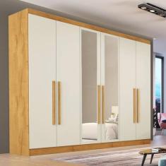 Guarda Roupa Casal Espelho 6 Port 6 Gavetas Oslo Made Marcs