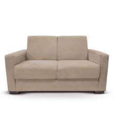 Sofá 2 Lugares Sala De Estar Recepção Suede Vitória Bege Claro