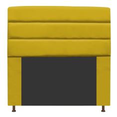 Cabeceira Estofada Turim 160cm Queen Size Suede Amarelo