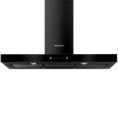 Coifa de Parede Brastemp Eclipse Collection BAE90AP com Painel Touch on Glass, Função Turbo e Iluminação LED Black Inox - 90cm