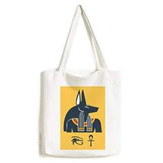 Bolsa de lona com estampa abstrata do antigo Egito Bolsa de compras casual
