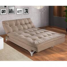 Sofá Cama 3 Lugares Versátil Império Estofados Chocolate