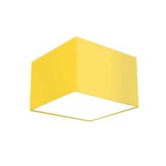 Lustre Cupula Dome Quadrado 30x20cm Amarelo - MARRYLUZ