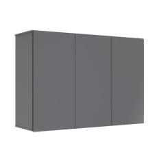 Ármario 3 Portas Ej Módulo Aéreo Suspenso Cozinha/quarto, Cinza