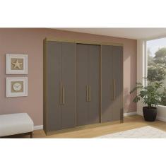 Guarda Roupa Casal 6 Portas e 2 Gavetas PH 1804 Cedro/Fendi - Herval