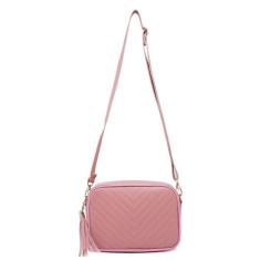 Bolsa Feminina Quadrada Transversal Pequena De Ombro Lateral Bordada -