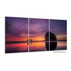 Quadro Decorativo Mar Entardecer Primavera 120x60 3 pç