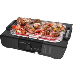 Churrasqueira Elétrica Cadence Grill Menu GRL810, Preto, 110V
