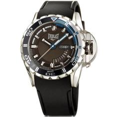 Relógio Pulso Everlast Masculino Aço Calendário E236, Preto