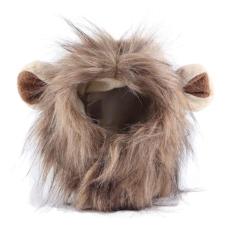 Tiara para Animais de Estimação, Chapéu de Poliéster Macio para Animais de Estimação, Fantasia Fofa para Animais de Estimação, Chapéu Tipo Leão, Fantasia de Gato, Fantasia (Capuz