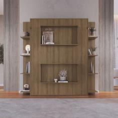 Cama Casal Articulável Vertical com Estante 140 Vancouver