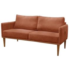 Sofá Namoradeira Milla Luxo Castellar Móbile Linho Terracota Linho Terracota