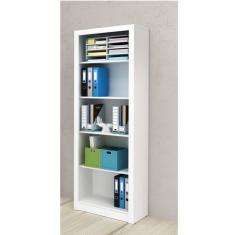 Conjunto Home Office 3 Peças 1 Escrivaninha Em L 1 Estante E 1 Balcão 3 Portas Tecno Mobili Branco
