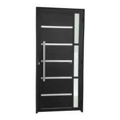 Porta Lambril Miraggio Com Puxador Super 25 210cm X 100cm Brimak Preto