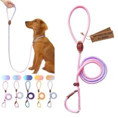 Trelas deslizantes para cães, trela antiderrapante durável, coleira de corda forte e confortável para cães grandes, médios, coleira de controle para cães pequenos, coleira de treinamento para cães