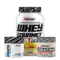Kit Whey Protein Gourmet Pote + Creatina 300g + Gluta Immunity 150g - 