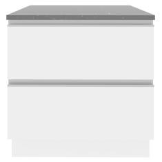 Balcão Acordes Glamy 100% MDF 80cm 2 Gavetas Branco Madesa