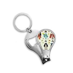 Cortador de unhas tradicional japonês local menina cortador de unhas abridor chaveiro tesoura