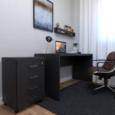 Escrivaninha com Gaveteiro e Prateleira