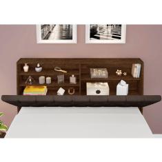 Cabeceira Queen Box Laura Malbec Captonê Marrom