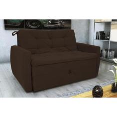 Sofá Cama Meg Suede Marrom B256 - Matrix - LM DECOR