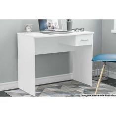 Mesa Computador Casal Arapei c/ 1 Gaveta Branco - Politorno