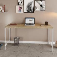 Escrivaninha Industrial 150cm Active Yescasa Carvalho / Est.Branca