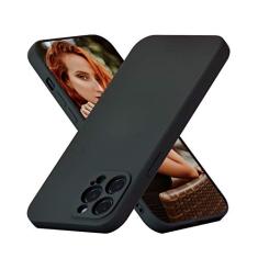 UEEBAI Capa para iPhone 12 Pro Max de 6,7 polegadas, capa fina de silicone líquido para iPhone 12 à prova de choque, proteção de corpo inteiro, capa de telefone com forro de microfibra antiarranhões,