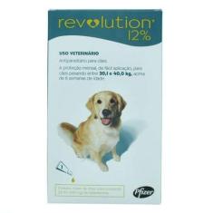 Revolution Zoetis 12% 2ml para Cães de 20,1Kg a 40kg - 3 bisnagas - Zo