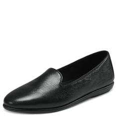 Aerosoles Mocassim feminino Betunia, Couro preto, 39
