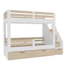 Treliche Infantil Jade com Escada Mobikasa - Branco/Legno Salinas
