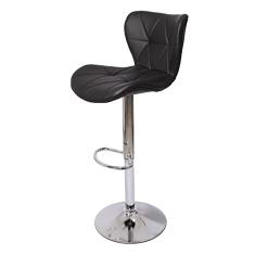 Banqueta Alta Com Encosto Alto Estofado Para Cozinha Americana Balcão Bancada Ilha Formiga Preta